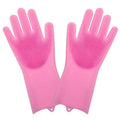 Gloves-Silicone Dish Washing Gloves, Silicon Cleaning Gloves, Silicon Hand Gloves for Kitchen Dishwashing and Pet Grooming, Heat Resistant Gloves (Multicolor, Set of 1)