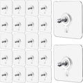 Wall Mount Screw Hooks for Kitchen Bathroom Bedroom Living Room 10 Pcs