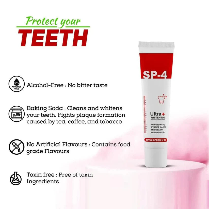 probiotic whitening toothpaste, Teeth Whitener Toothpaste, Natural Tooth Whitener (PACK OF 2)